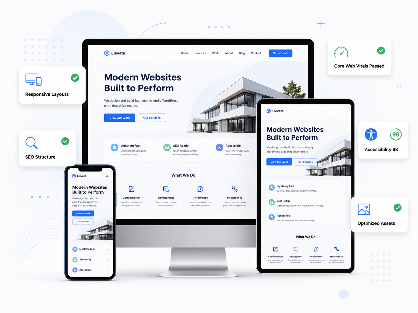 Responsive WordPress SEO and Core Web Vitals audit preview
